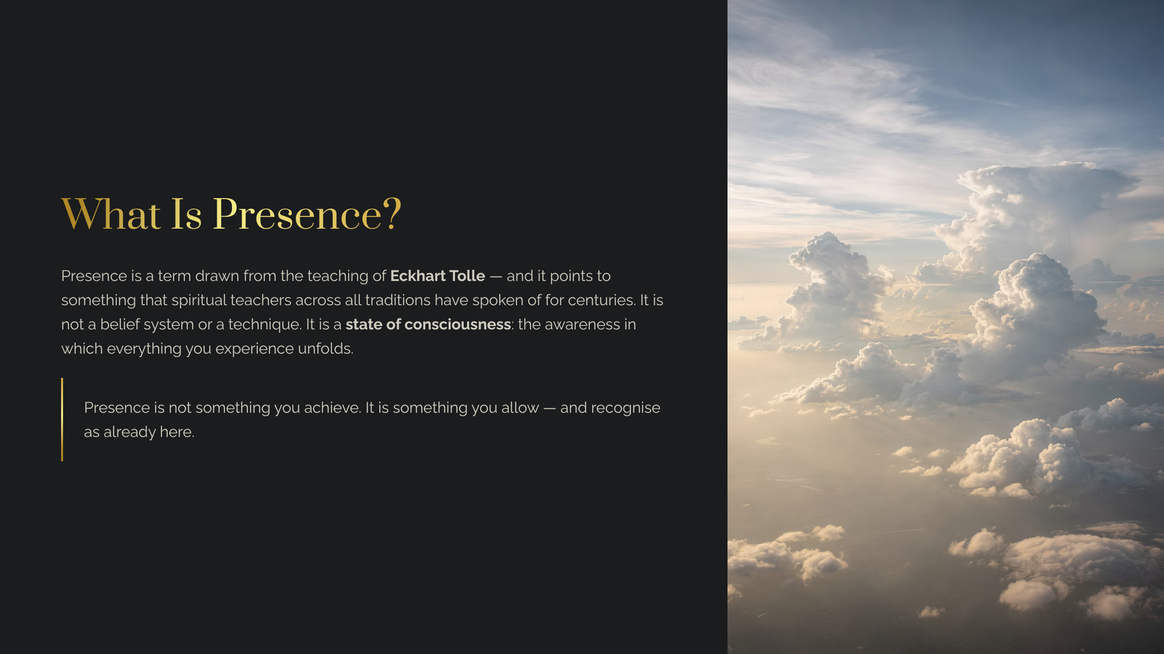 Present Trader: What Is Presence?