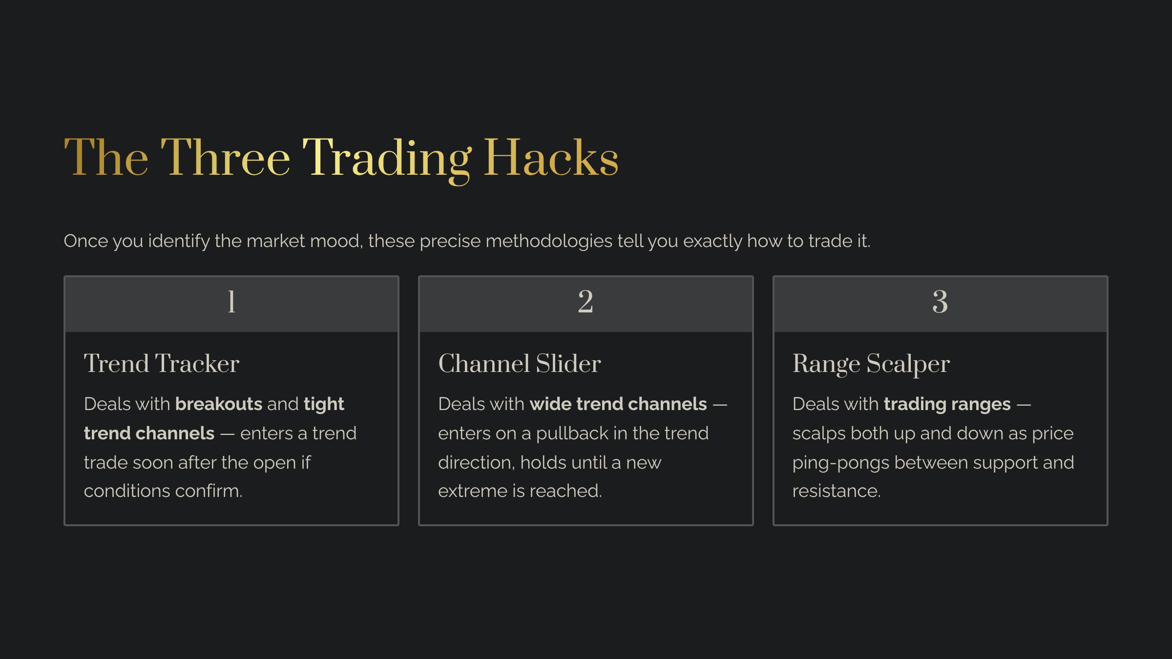 Intuitive Market Presence: The Three Trading Hacks